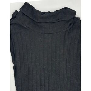 Banana Republic Black Ribbed Turtleneck Long Sleeve Sweater Top Women's Size L